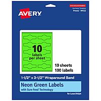 Avery Printable Wraparound Band Labels, Sure Feed Technology
