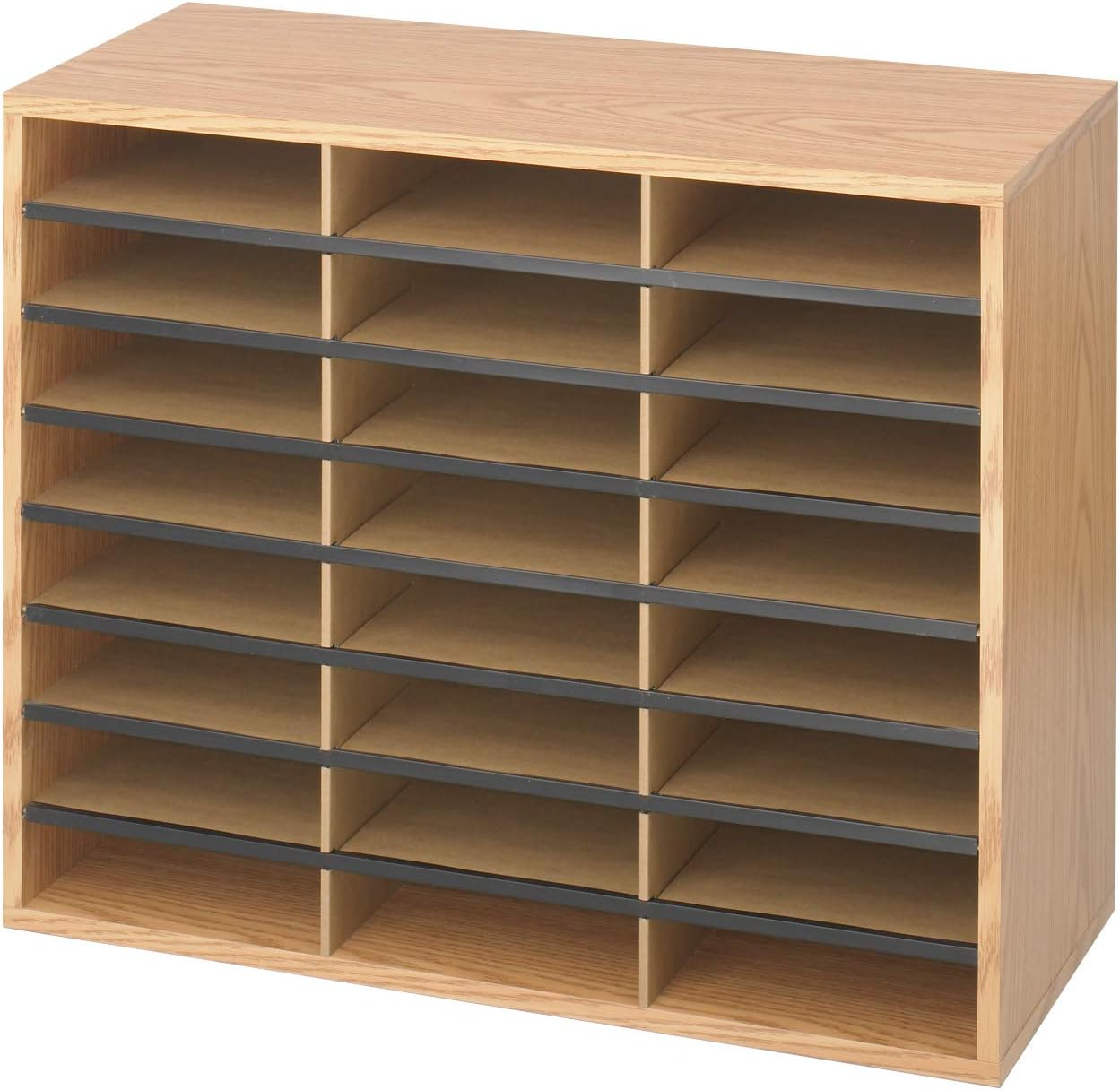 SAFCO Wood Corrugated Literature Organizer, Letter-Size