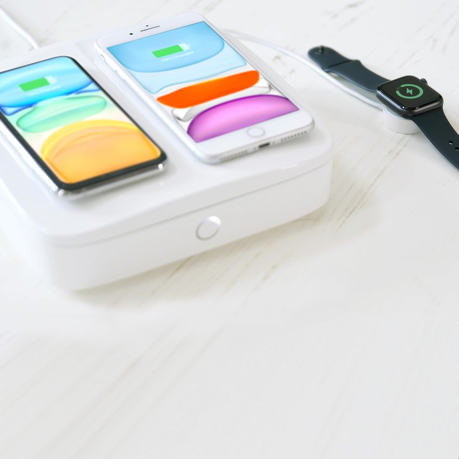 Einova Mundus Pro UV-C Sanitizing Disinfector & Charging Station – 2x10W Qi, 18W USB-A