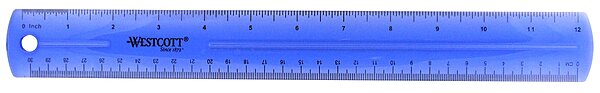 Westcott Jeweltone Plastic Ruler, 12 Inch, Assorted Transparent Colors (12975), Clear