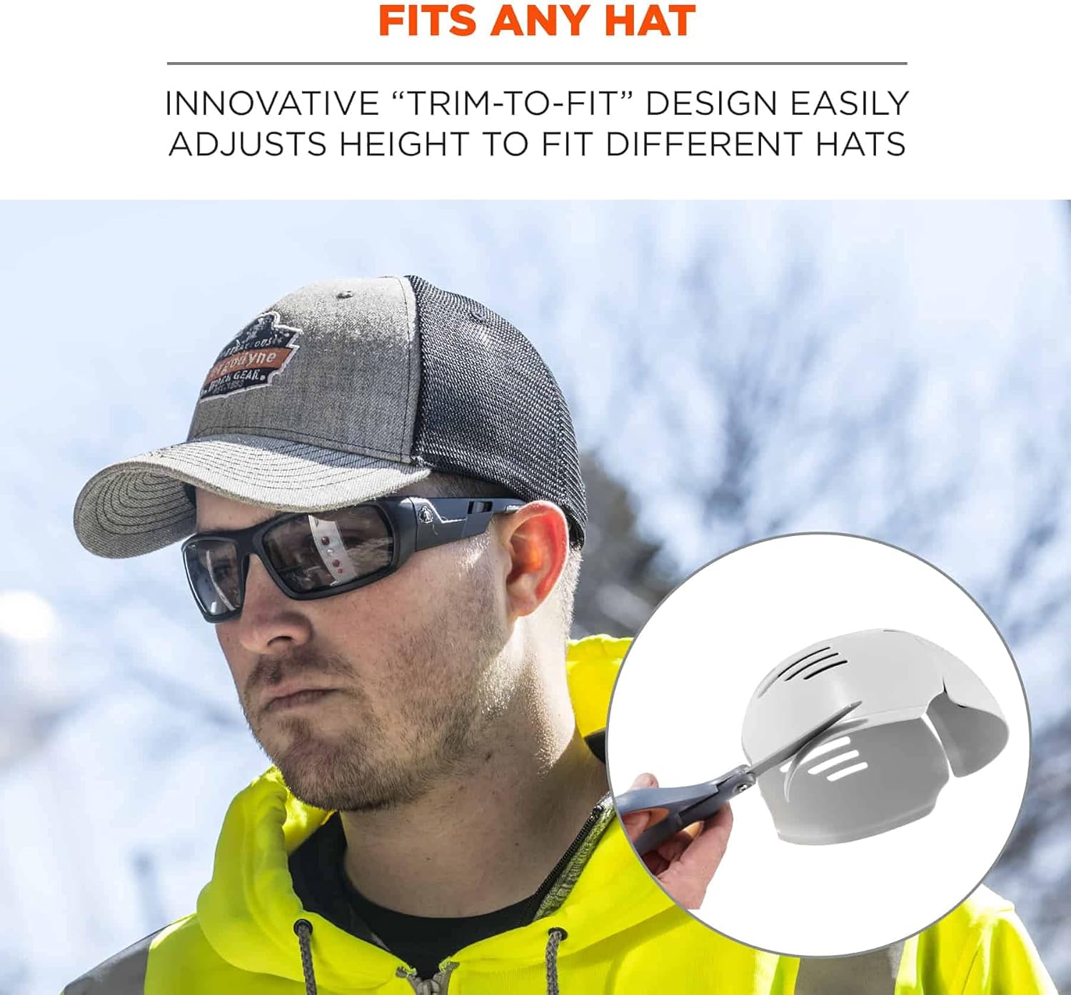 Ergodyne Skullerz 8945 Universal Safety Bump Cap Insert, Lightweight, Fits Into Any Baseball Hat Each