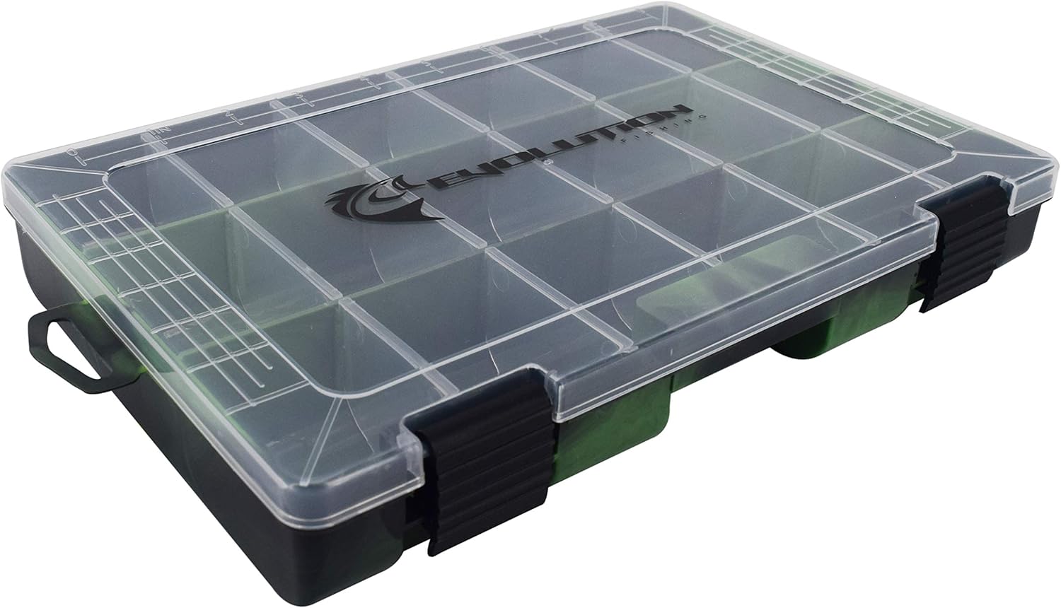Evolution Outdoor 3600 Drift Series Fishing Tackle Tray – Colored Tackle Box Organizer with Removable - 2 Latch Closure