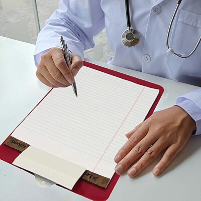 SAUNDERS Letter Antimicrobial Clipboard with Low-Profile Clip