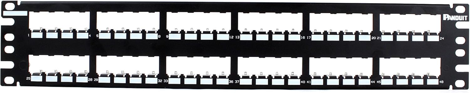 Panduit CP48BLY 48-Port Flat Patch Panel, Black