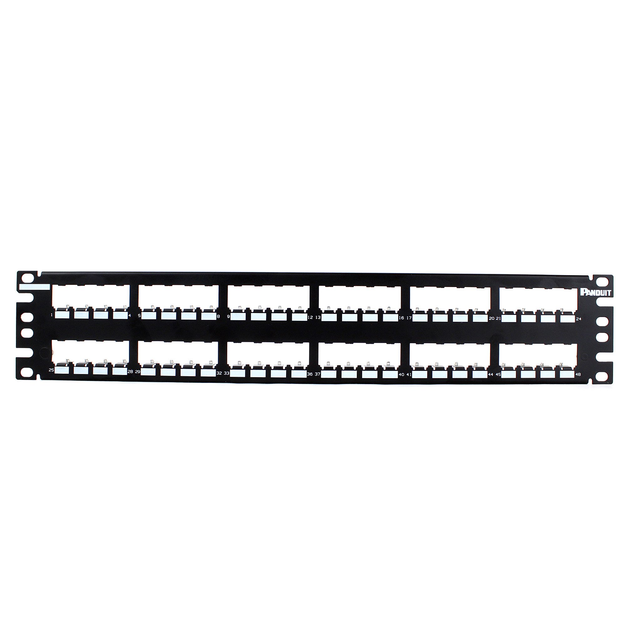 Panduit CP48BLY 48-Port Flat Patch Panel, Black