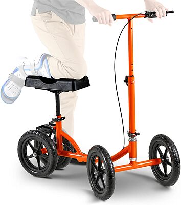 Rodillera plegable de 15 libras, súper ligero, neumáticos grandes todo terreno Rodillera plegable de 15 libras, súper ligero, neumáticos grandes todo terreno