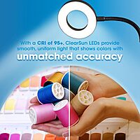 OttLite® Wellness Series Capture Clip-On LED Ring Light, 25"H, 11.5W, Black