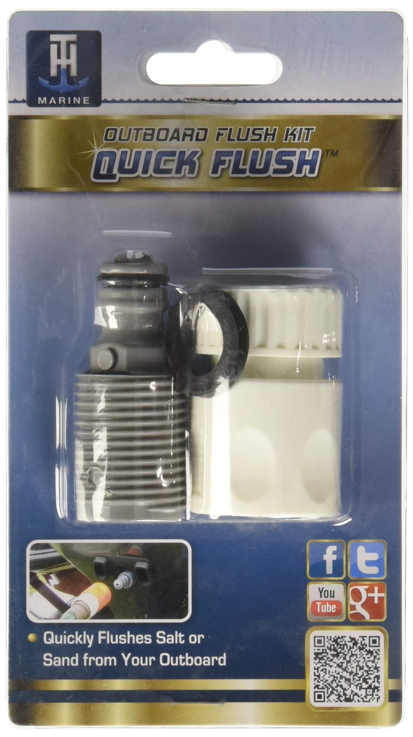 T-H Marine Quick Flush Outboard Flush Fitting Kit for Mercury & Yamaha Outboards