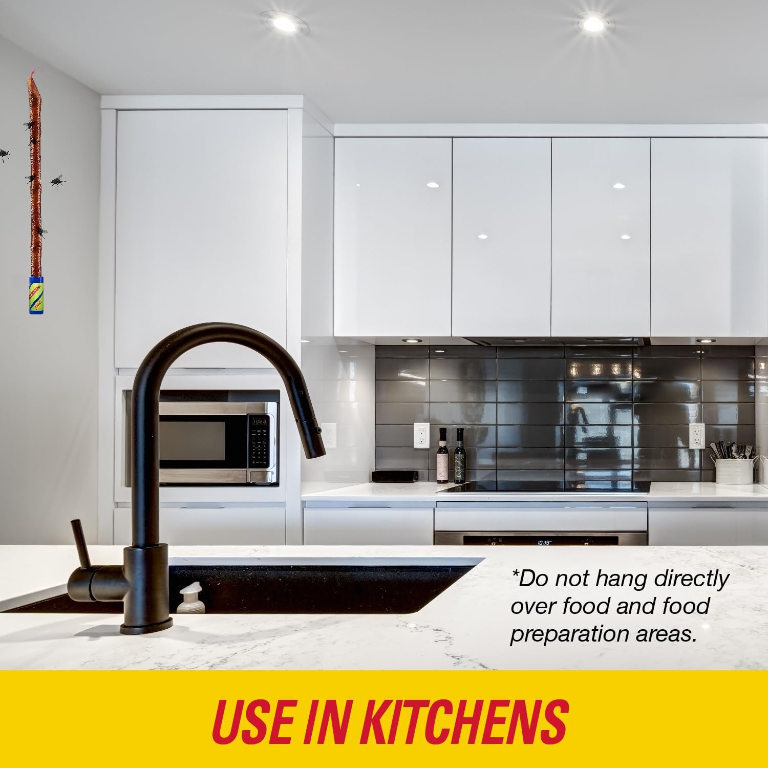 PIC FR10B 69060216325 Fly Ribbons Fruit Fly Traps for Indoors and Outdoors, Bug Trap for Winged Insects, Set of 10