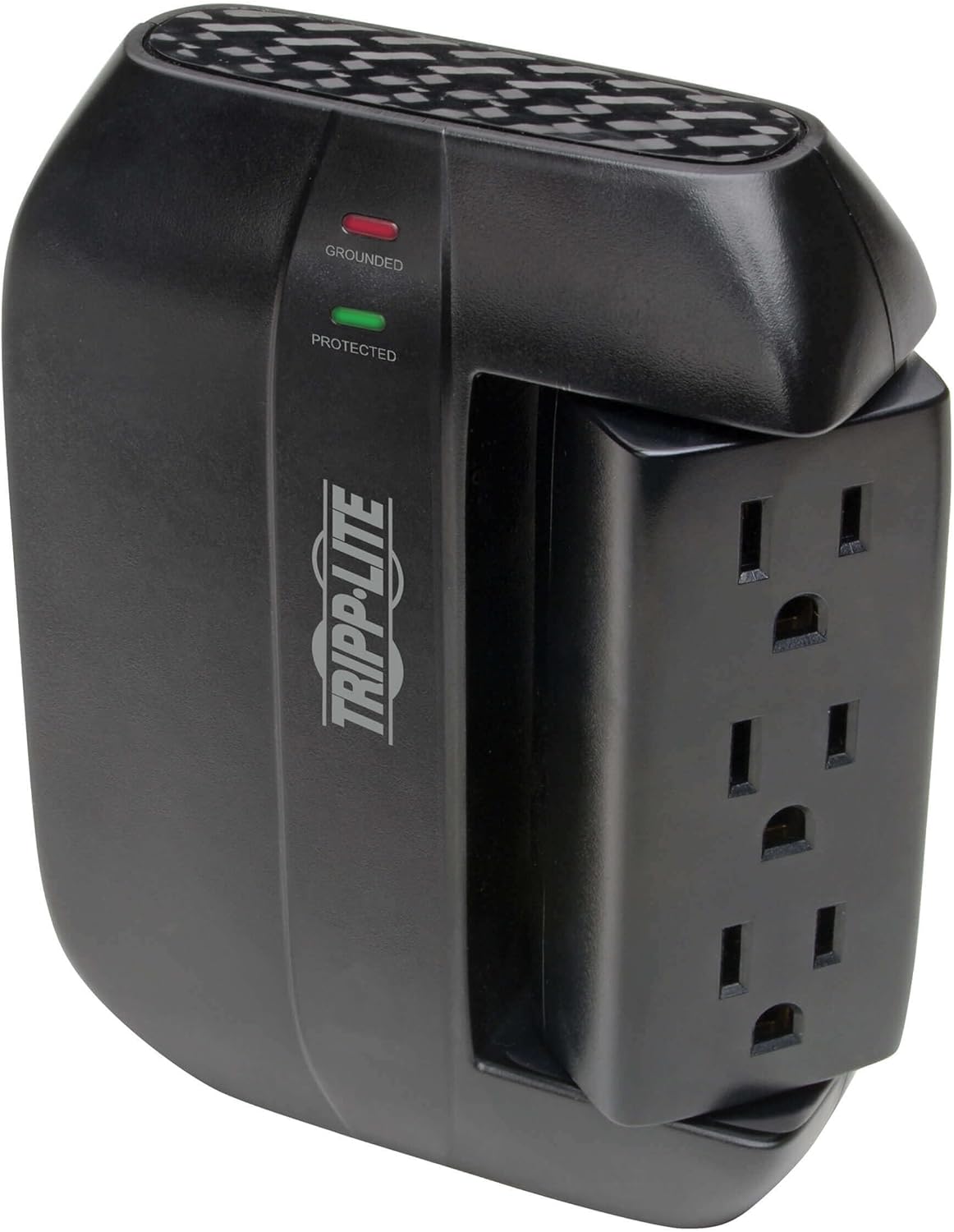TRIPP LITE SWIVEL6 6-Outlet Surge Protector, 3 Rotatable Outlets, Direct Plug-In, Black
