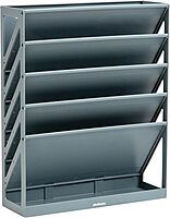 Mind Reader 5-Tier Vertical File Holder, Desktop Organizer, Wall Mount