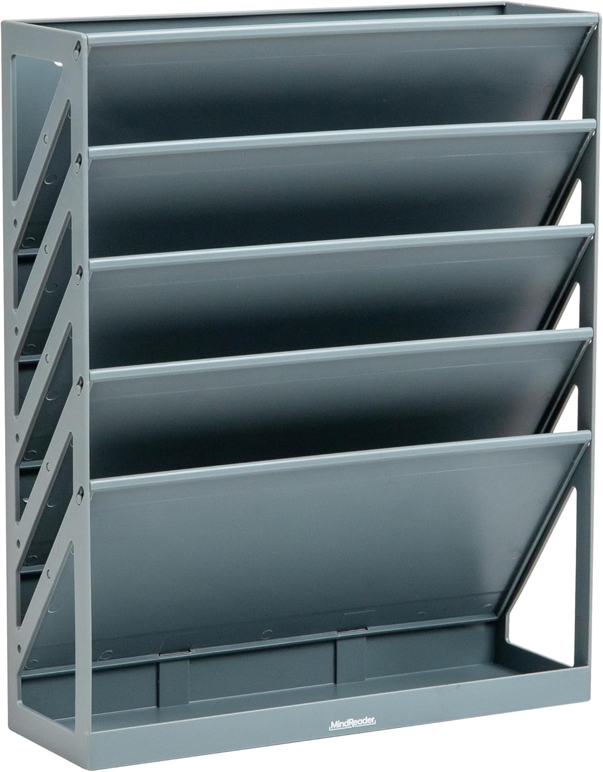Mind Reader 5-Tier Vertical File Holder, Desktop Organizer, Wall Mount