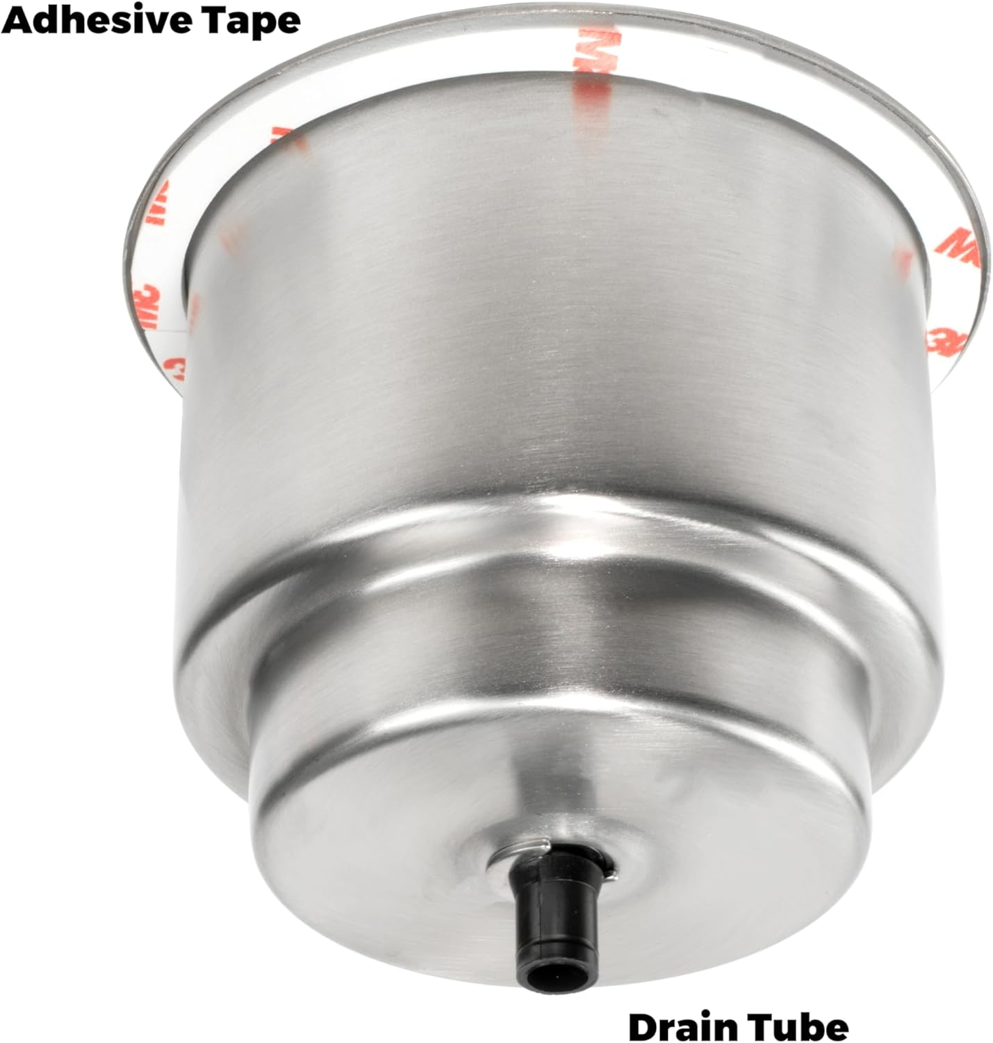 Whitecap Industries S-3511C Stainless Steel Flush Drink Holder - 3-7/8" Cutout, 2-1/4" to 3-1/8" Depth