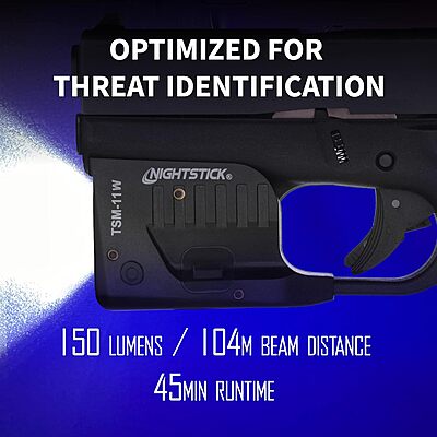 Nightstick TSM-11W 150-Lumen Rechargeable Tactical Mounted Weapon Light (White Light Only) for Glock G42/G43/G43X/G48
