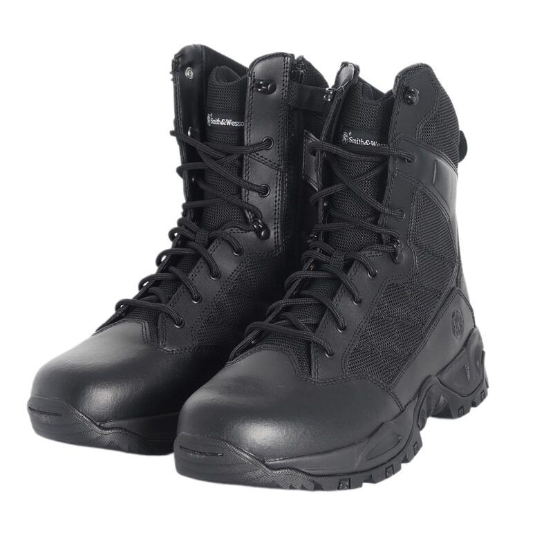 SMITH & WESSON Men's Scout 8" Hot Weather Side-Zip Polishable Toe Tactical Boots