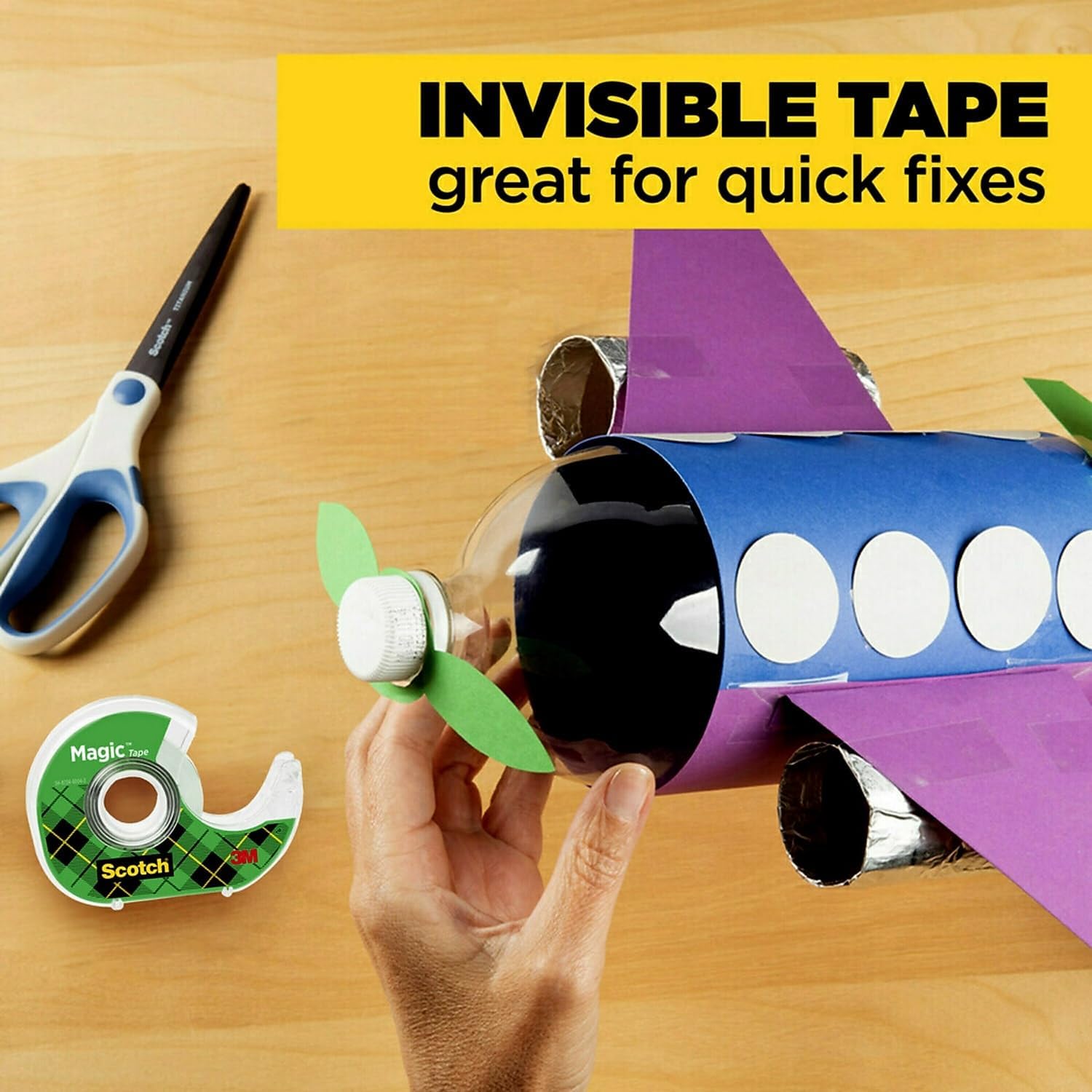 Scotch 6122 Magic Tape & Refillable Dispenser, 3/4-Inch x 650-Inch, 1-Inch Core, Clear, 6/Pack