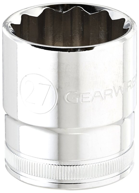 GEARWRENCH 1/2" Drive 12 Point Standard Metric Socket 27mm - 80812