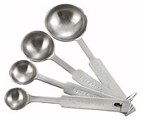 Winco 4-Piece Stainless Steel Measuring Spoon Set