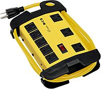TRIPP LITE Heavy Duty Safety Power Strip, Metal Housing, Yellow