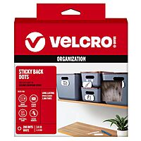 VELCRO Brand Tape (91824) Hook & Loop Combo Packs, Dots, 3/4", White (200 Per Case) for Home & Office One Size