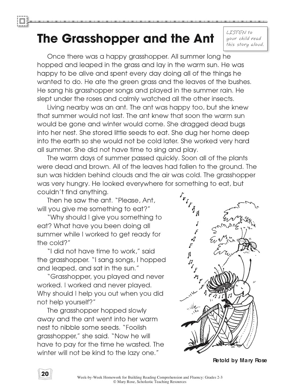 Week-by-Week Homework for Building Reading Comprehension & Fluency: Grades 2–3: 30 Reproducible High-Interest Passages