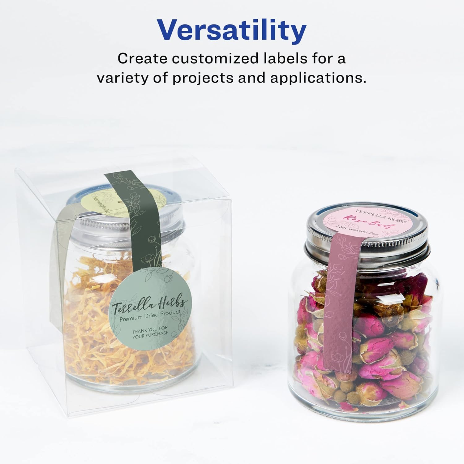 Avery Glossy White Lollipop Labels, Sure Feed Technology, 1.5" x 4"