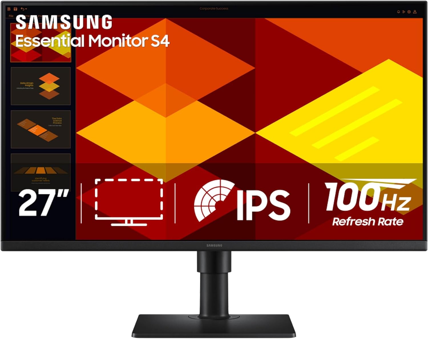 Samsung S40GD Borderless Business Monitor with IPS Panel, 100Hz Refresh Rate, Eye Saver Mode, Game Picture Mode