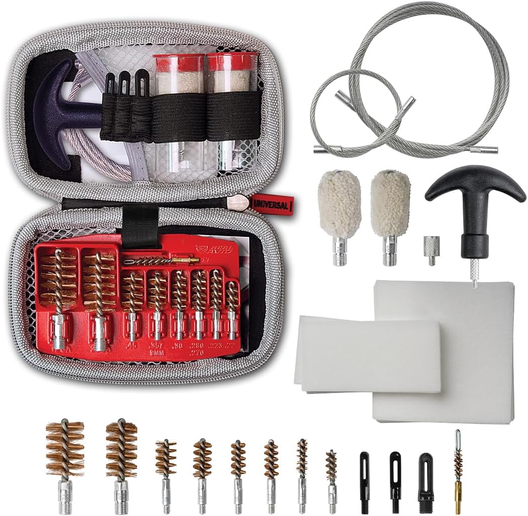 Real Avid Gun Boss Universal Cable 17-Piece Multi Caliber Gun Cleaning Kit for 12 & 20 gauge shotguns