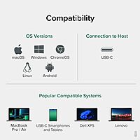 Plugable USB C to USB Adapter Hub, 4 Port USB 3.0 Hub, USB Splitter for Laptop, Compatible with Windows, MacBook Pro/Air