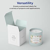 Avery Matte White Scalloped Rectangle Labels, Sure Feed Technology, 2 in x 3 in