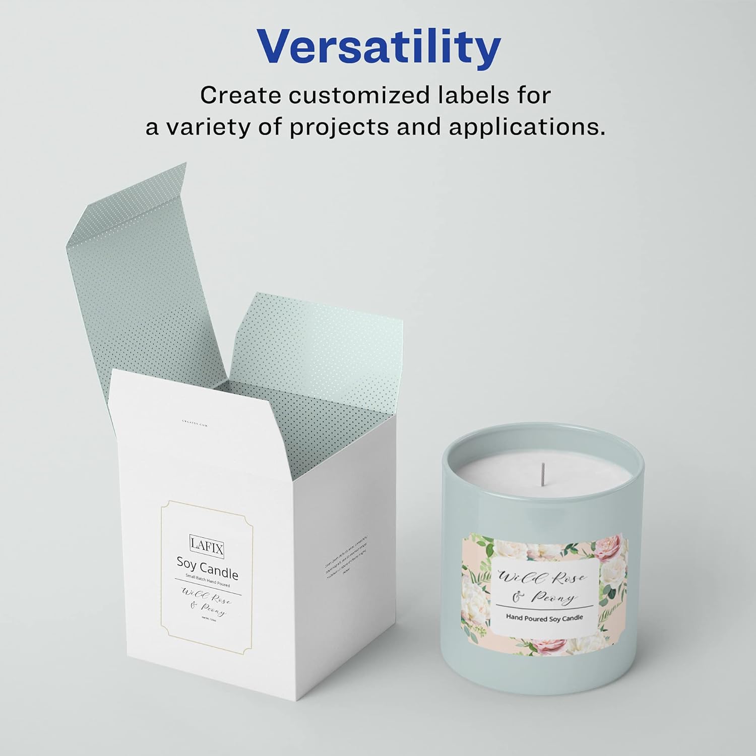 Avery Matte White Scalloped Rectangle Labels, Sure Feed Technology, 2 in x 3 in