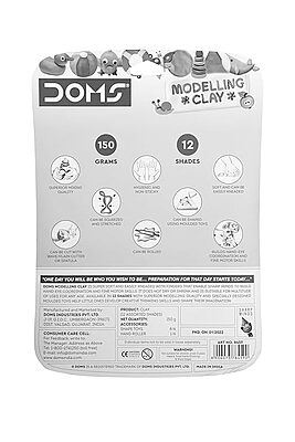 DOMS Modelling Clay 12 Shades New, Multicolor