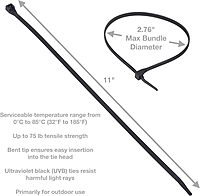 GARDNER BENDER Nylon 6/6 Cable Ties