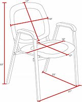 Regency Ace Vinyl Stacking Chair With Arms, Black