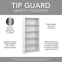 BUSH FURNITURE Cabot Tall 5 Shelf Bookcase