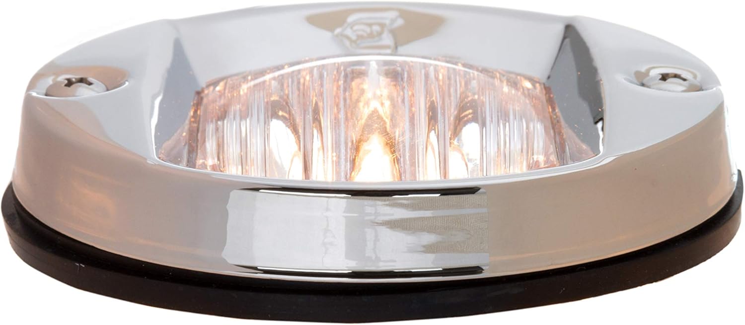 attwood 6356D7 Round Incandescent Marine Boat 3-Inch Flush Transom Light with 7.5-Watt Lamp