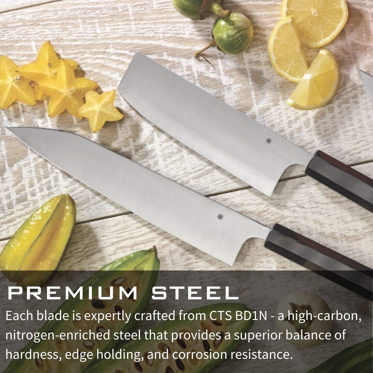 Spyderco Murray Carter Premium Kitchen Knives - Highly Refined Signature Japanese Knives for Culinary Professionals