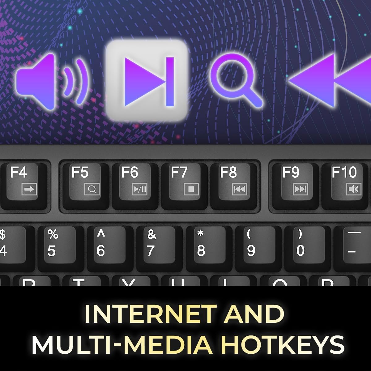 AKB-610UB Multi-OS Mechanical Compact Keyboard with Copilot Ai Hotkey, Blue Switch, Clicky and Tactile