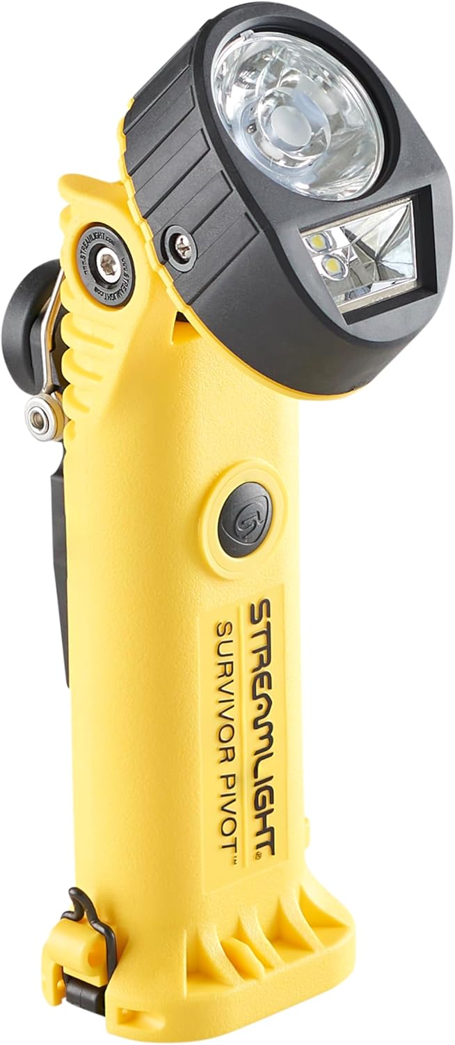 Streamlight 91826 Survivor Pivot 325-Lumen Right Angle Articulating Dual Beam Flashlight with Alkaline Batteries
