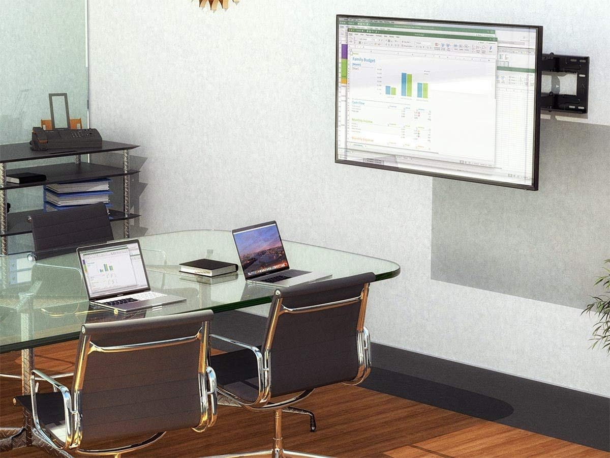 Monoprice 360 Full-Motion Articulating TV Wall Mount - Portrait and Landscape, for TVs 40in to 75in, Weight Capacity 110 Lbs