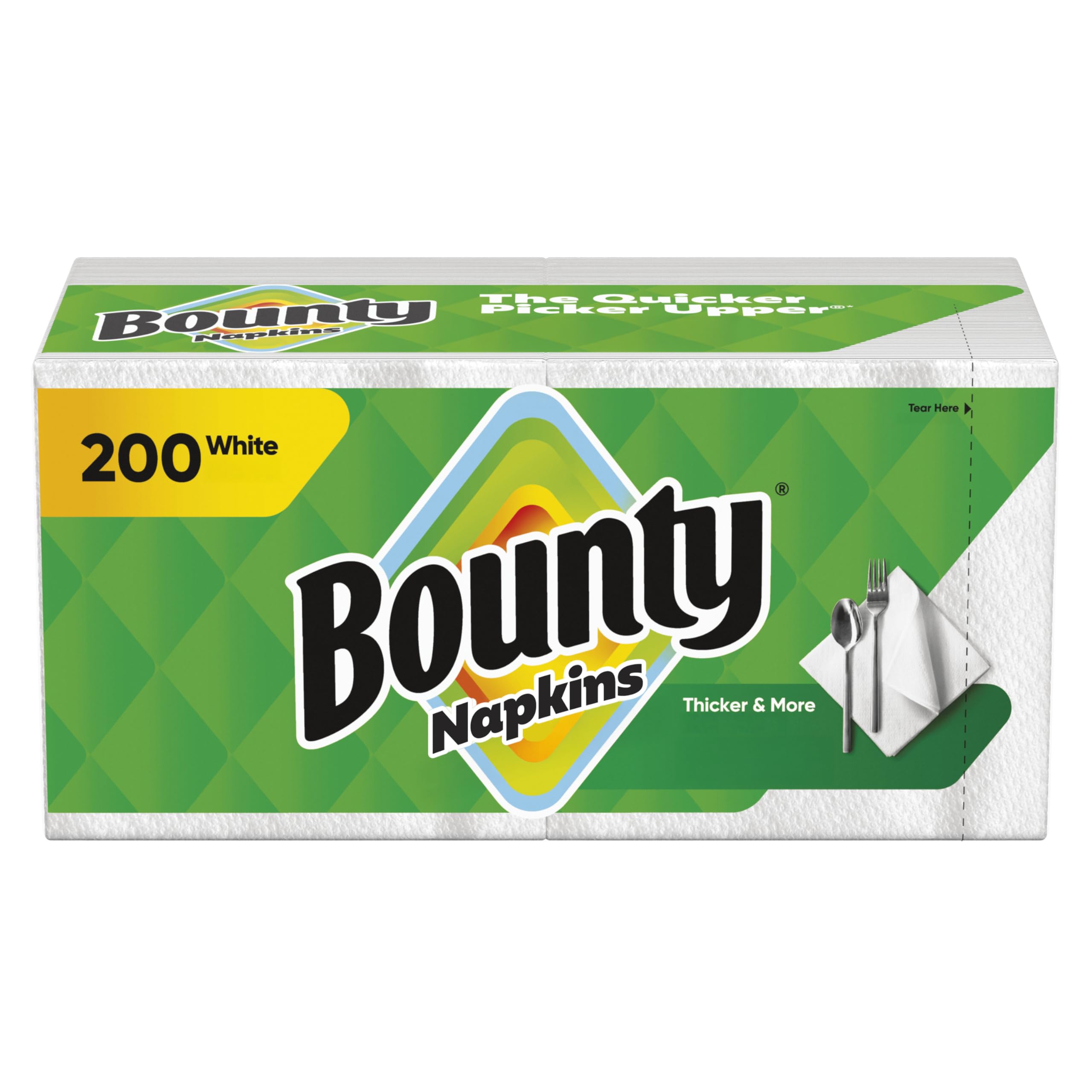 Bounty Quilted Napkins 1-Ply 12 1/10 x 12 White 200/Pack (96595PK)