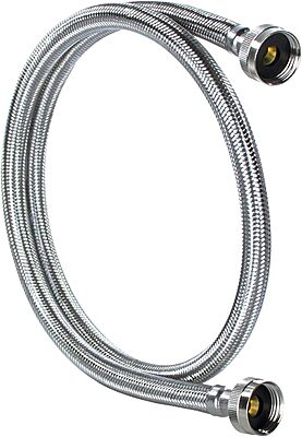 Certified Appliance Accessories Washing Machine Hoses (2 Pack), Hot and Cold Water Supply Lines, 6 Feet