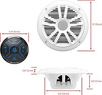 BOSS Audio Systems Marine Gauge Receiver - Weatherproof Bluetooth Digital Media Receiver