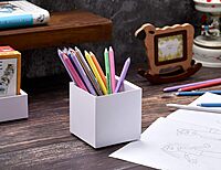 Bostitch Office Konnect Pencil Cup Desk Organizer, Pen Cup, White (Pack of 2) White 1 Count (Pack of 2) Pencil Cup