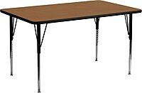 Flash Furniture Wren Rectangular Thermal Laminate Activity Table - Standard Height Adjustable Legs