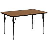 Flash Furniture Wren Rectangular Thermal Laminate Activity Table - Standard Height Adjustable Legs