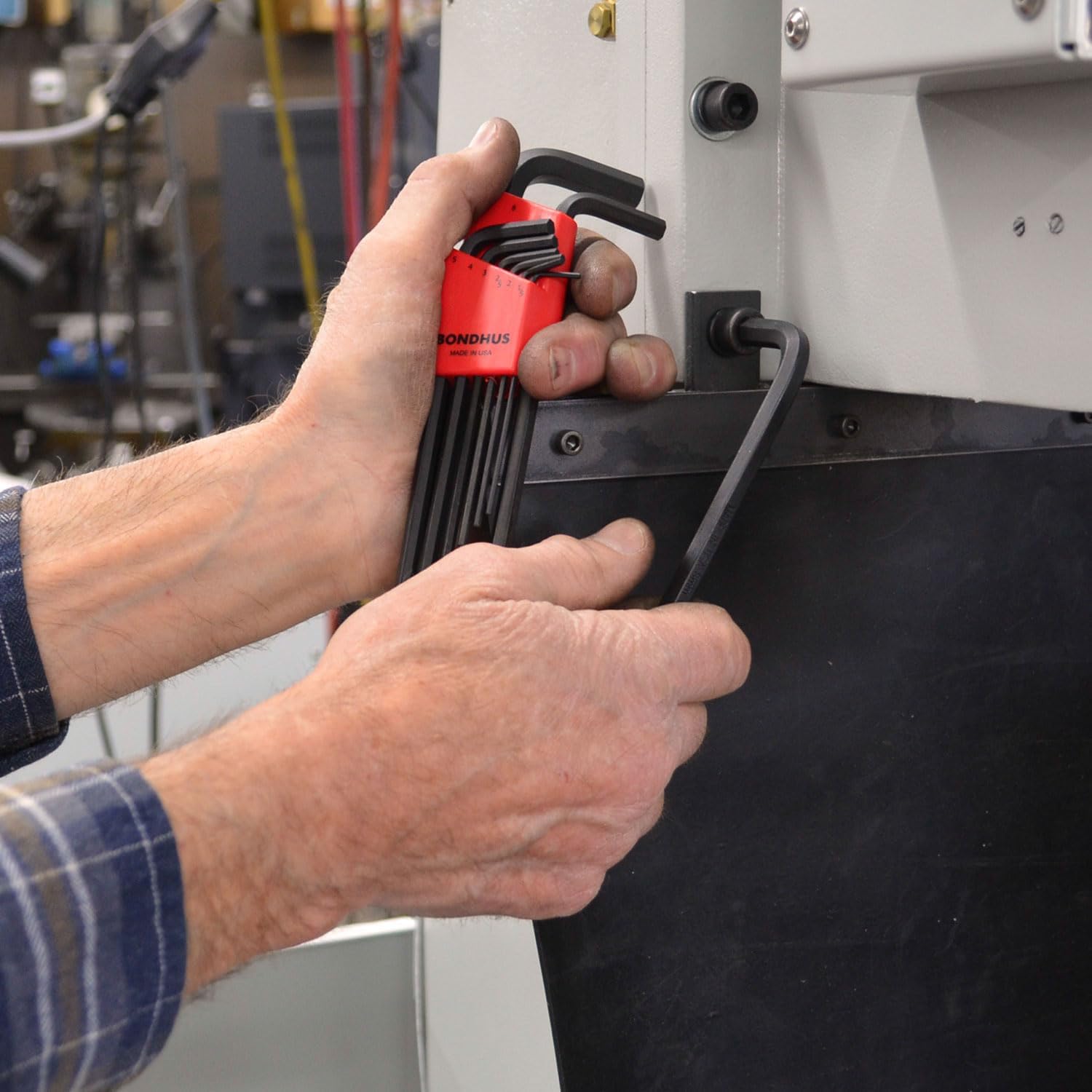 Bondhus 12199 Set of 9 Hex L-wrenches, Long Length, sizes 1.5-10mm