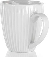 Elama Elle 12 Piece Round Porcelain Mug Set in White