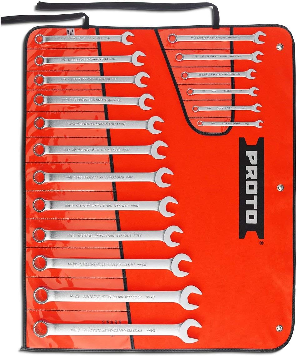 Proto - 18Piece Satin Metric Combination ASD Wrench Set - 12 Pt. (J1200R-MASD)