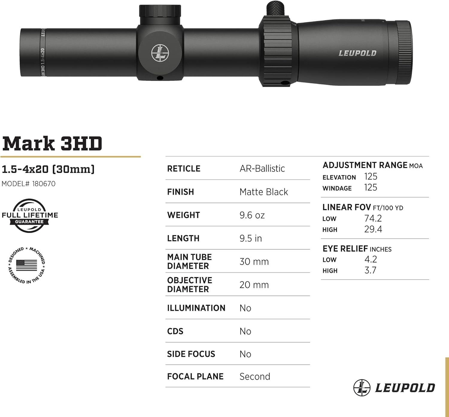 LEUPOLD Mark 3HD Riflescope